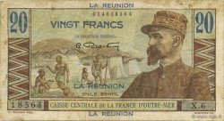 20 Francs Émile Gentil REUNION ISLAND  1946 P.43a F