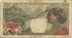 100 Francs La Bourdonnais REUNION INSEL  1946 P.45a fS