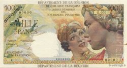 1000 Francs Union Française Spécimen REUNION INSEL  1964 P.52s fST