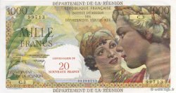 20 NF sur 1000 Francs Union Française ISOLA RIUNIONE  1967 P.55b FDC