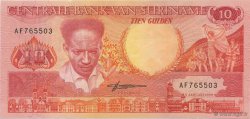 10 Gulden SURINAME  1988 P.131b q.FDC