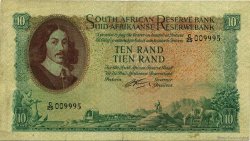 10 Rand SUDAFRICA  1962 P.106b q.BB