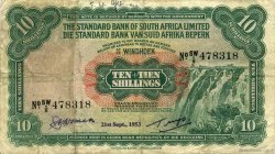 10 Shillings AFRIQUE DU SUD OUEST  1953 P.07c TB+