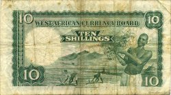 10 Shillings AFRIQUE OCCIDENTALE BRITANNIQUE  1953 P.09a TB+