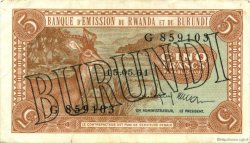5 Francs BURUNDI  1961 P.01 SPL