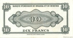 10 Francs BURUNDI  1960 P.02 AU-