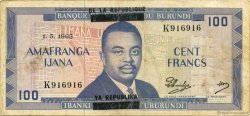 100 Francs BURUNDI  1968 P.17a fSS