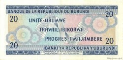 20 Francs BURUNDI  1971 P.21b fST