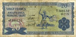20 Francs BURUNDI  1973 P.21b MB