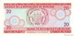 20 Francs BURUNDI  1986 P.27b SC+