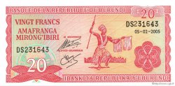 20 Francs BURUNDI  2005 P.27d