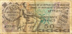 50 Francs BURUNDI  1983 P.28b MB