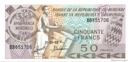 50 Francs BURUNDI  1988 P.28c UNC