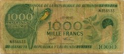 1000 Francs BURUNDI  1987 P.31c VG