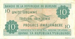10 Francs BURUNDI  1981 P.33a VZ