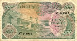 100 Francs REPUBBLICA DEMOCRATICA DEL CONGO  1963 P.001a BB