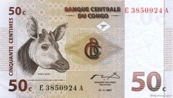 50 Centimes REPúBLICA DEMOCRáTICA DEL CONGO  1997 P.084A FDC
