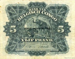 5 Francs BELGISCH-KONGO  1947 P.13Ad SS
