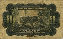 50 Francs BELGISCH-KONGO  1943 P.16b SGE