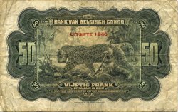 50 Francs CONGO BELGE  1946 P.16d pr.TB