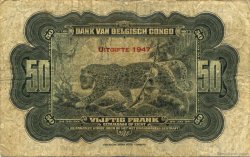 50 Francs BELGIAN CONGO  1947 P.16e F-