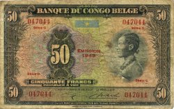 50 Francs CONGO BELGA  1948 P.16f B
