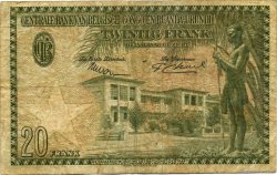 20 Francs CONGO BELGE  1953 P.26 B+