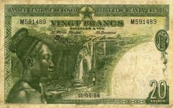 20 Francs BELGISCH-KONGO  1954 P.26 S