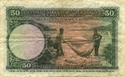 50 Francs BELGA CONGO  1953 P.27a BC+