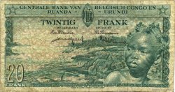 20 Francs BELGISCH-KONGO  1956 P.31 SGE