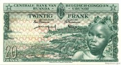 20 Francs BELGA CONGO  1957 P.31 SC+