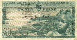 20 Francs BELGISCH-KONGO  1957 P.31 SS