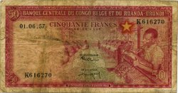 50 Francs BELGISCH-KONGO  1957 P.32 SGE