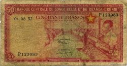 50 Francs BELGISCH-KONGO  1957 P.32 SGE