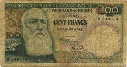 100 Francs BELGISCH-KONGO  1955 P.33a SGE