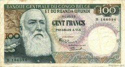 100 Francs BELGISCH-KONGO  1955 P.33a SS