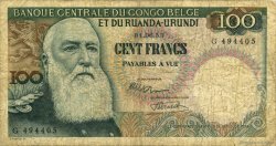 100 Francs CONGO BELGA  1955 P.33a B