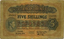 5 Shillings EAST AFRICA  1941 P.28a VG