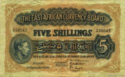 5 Shillings EAST AFRICA  1950 P.28b VF-