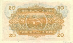 20 Shillings - 1 Pound EAST AFRICA (BRITISH)  1955 P.35 AU-