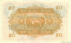 20 Shillings - 1 Pound EAST AFRICA  1955 P.35 AU