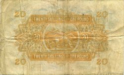 20 Shillings - 1 Pound EAST AFRICA  1956 P.35 F+