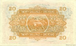 20 Shillings - 1 Pound EAST AFRICA  1956 P.35 AU