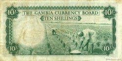 10 Shillings GAMBIA  1965 P.01a BB