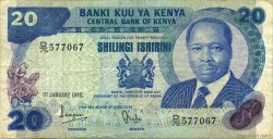 20 Shillings KENYA  1982 P.21b VF