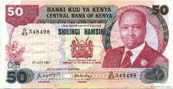 50 Shillings KENYA  1987 P.22d VF