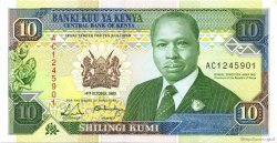 10 Shillings KENYA  1989 P.24a AU