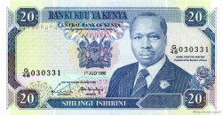 20 Shillings KENIA  1990 P.25c fST