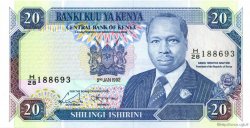 20 Shillings KENYA  1992 P.25e UNC
