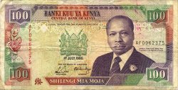 100 Shillings KENYA  1990 P.27b F+